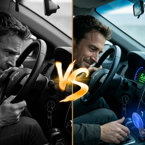 Split comparison of a driver's rough vs. smooth acceleration