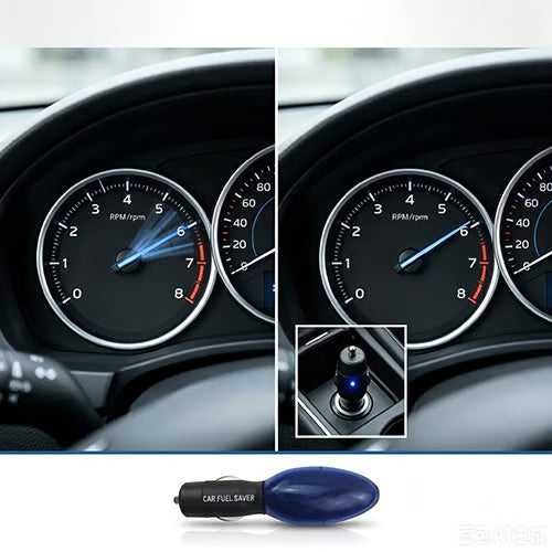 RPM gauge comparison before and after installing the device
